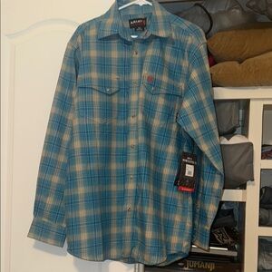 Ariat Blue Plaid Long Sleeve Shirt